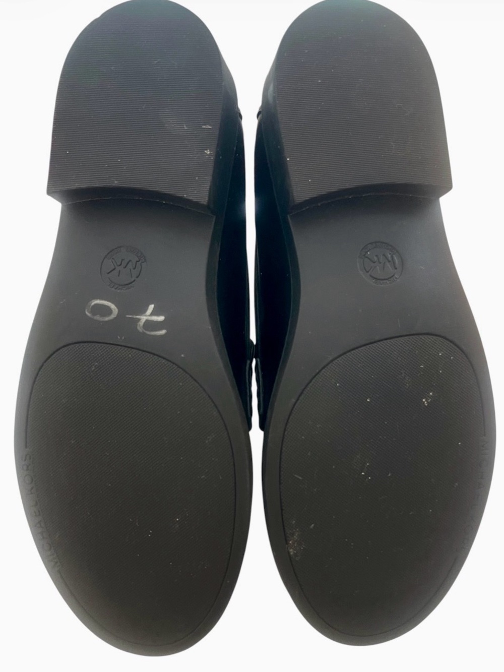 Michael Kors Black and Brown Logo Penny Loafers - Picture 4 of 4